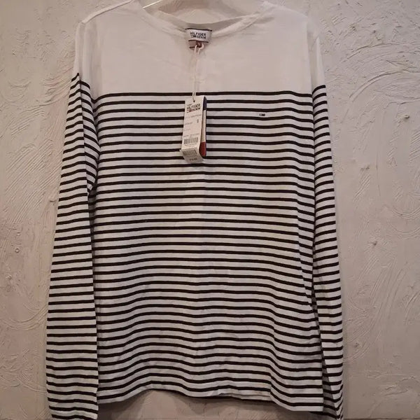 [BUNJANG] Tommy Hilfiger Stripe Long Sleeve T-Shirt / 타미힐피거  스트라이프 긴팔티