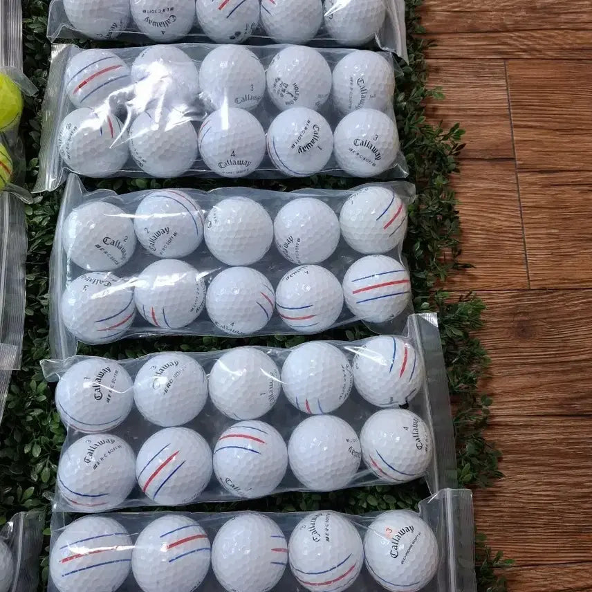 [BUNJANG] Callaway 3-Line Lost Ball White 50pcs / 캘러웨이 3선 로스트볼 화이트  50알 3ps