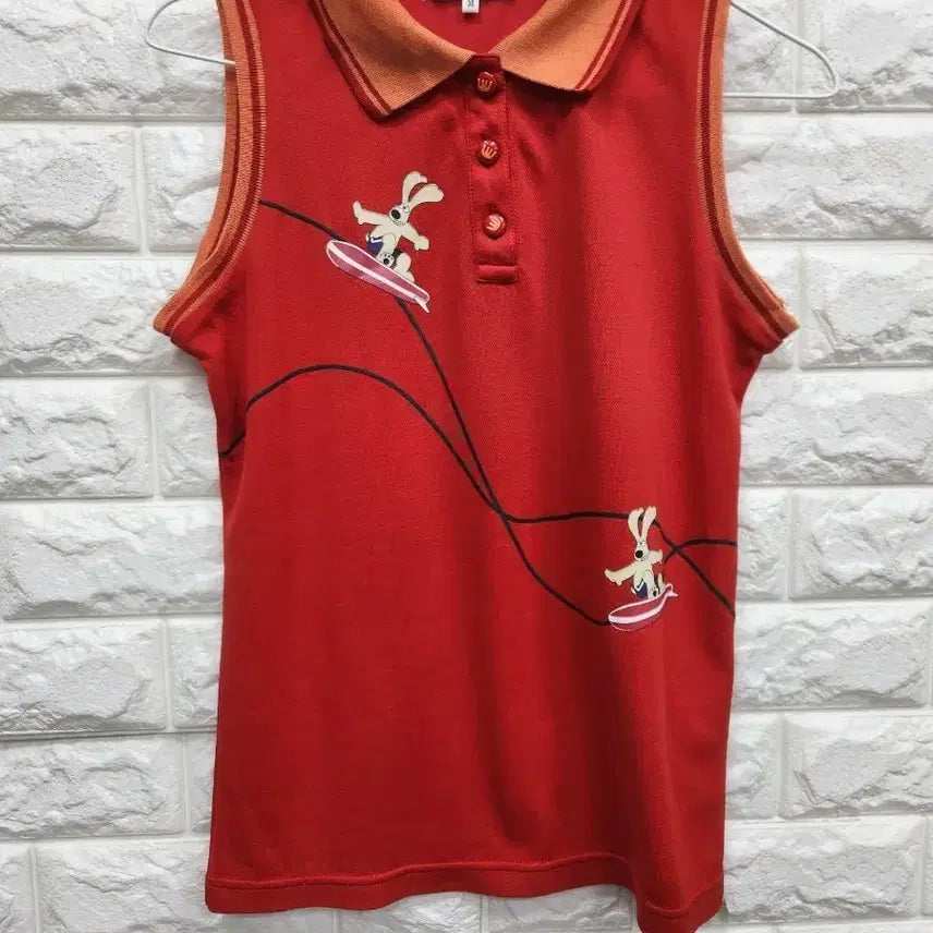 [BUNJANG] MU SPORTS Women's Sleeveless Collared Polo Shirt Size 85 / MU스포츠 여성 민소매 카라티 85사이즈 k833