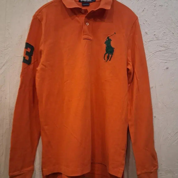 [BUNJANG] Polo Ralph Lauren Big Pony Long Sleeve Shirt - Orange (L) / 폴로 랄프로렌 빅포니 롱슬리브 오렌지