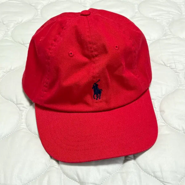 [BUNJANG] Polo Ralph Lauren Cotton Chino Baseball Cap - Red / 폴로랄프로렌 코튼 치노 베이스볼 캡 - 레드