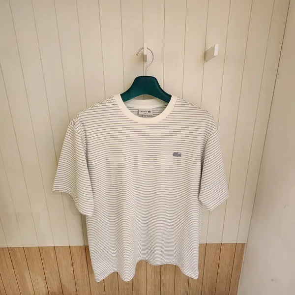 [BUNJANG] Lacoste Men's Multi Stripe Short Sleeve T-Shirt / (새상품) 라코스테 남성 멀티 스트라이프 반팔티셔츠