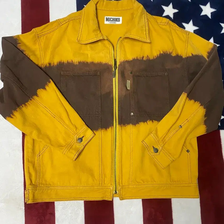 [BUNJANG] Michiko Koshino 90s Two-Tone Dyed Work Jacket / 90s 미치코 코시노 투톤 다이드 워크자켓