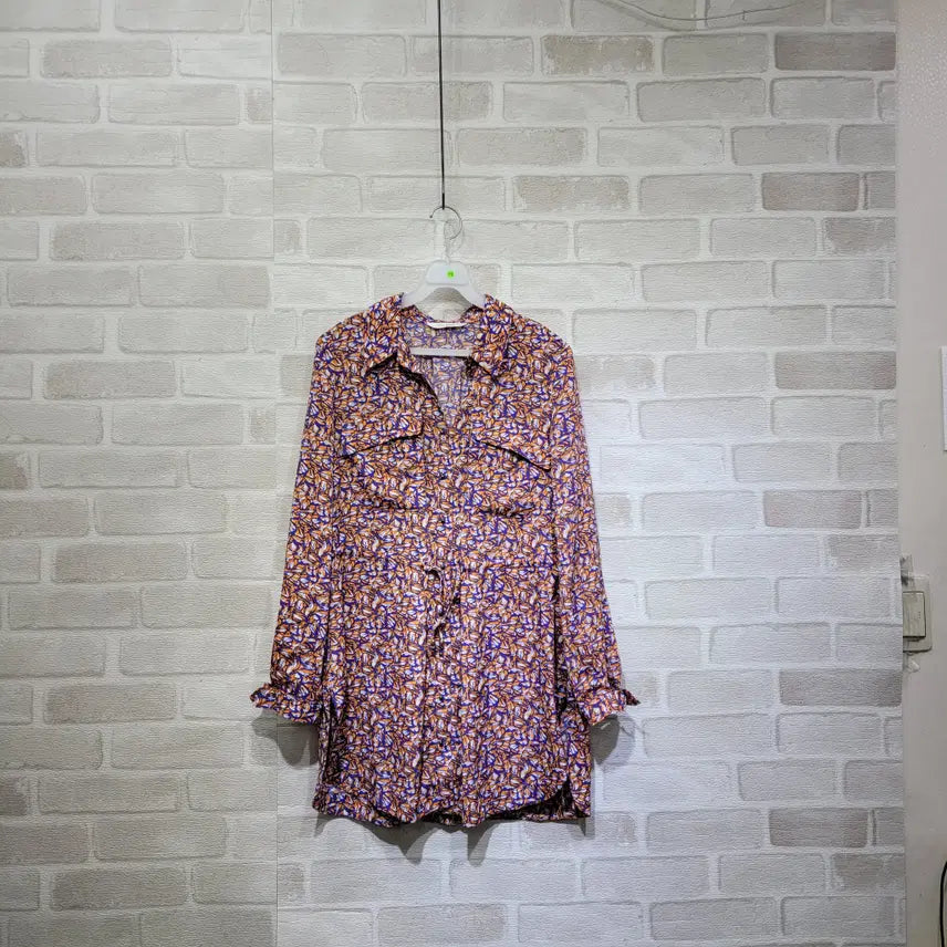 [BUNJANG] Chiffon Long Blouse Size 55 / ㅊ119 쉬폰 롱블라우스 55