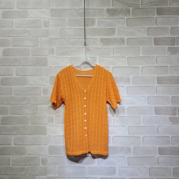 [BUNJANG] Orange Cardigan (Free Size) / ㅊ243 오렌지 가디건 F