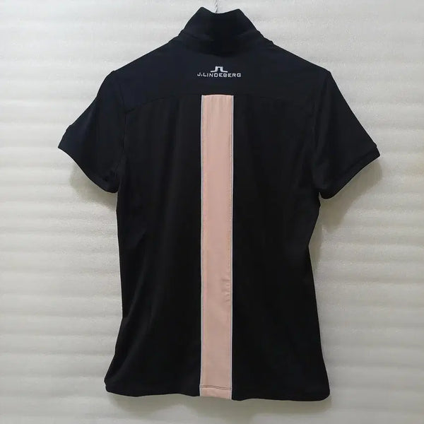 [BUNJANG] J.LINDEBERG Golf Women's Short Sleeve Polo T-Shirt XS S Black / 정품 제이린드버그 골프 카라 반팔 티 여성 XS S 블랙 훌륭 사랑봉봉