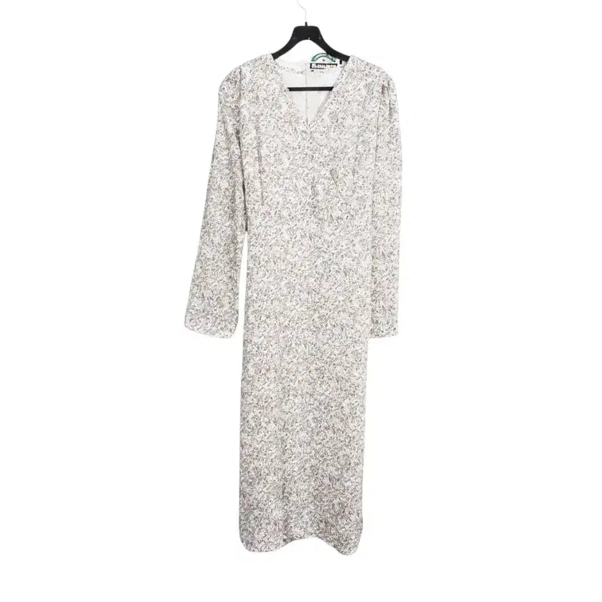 [BUNJANG] Hotping Leaf Pattern V-Neck Back-Tie Dress / 여성2 / 핫핑 리프패턴 브이넥 뒷묶음 원피스WT 31-26