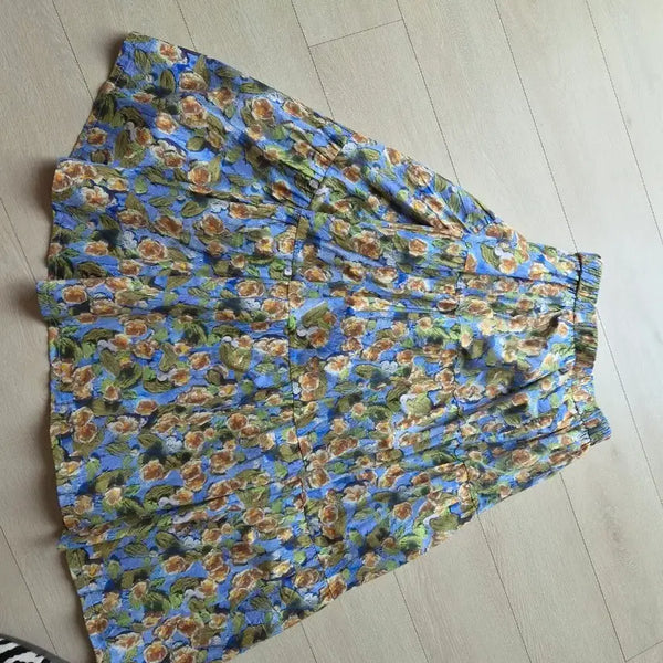[BUNJANG] Floral Print Long Skirt (Size 55/Free) / 스커트 55 (free)