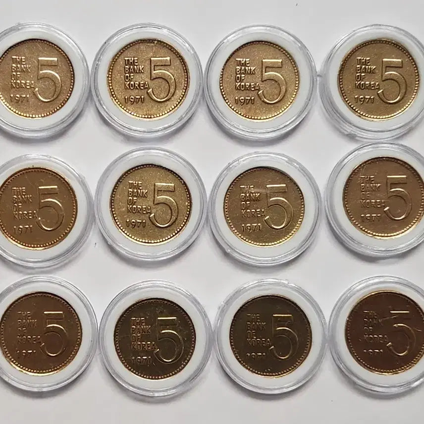 [BUNJANG] 1971 South Korean 5 Won Coin (12 pcs) / 1971년 오원 동전 12점