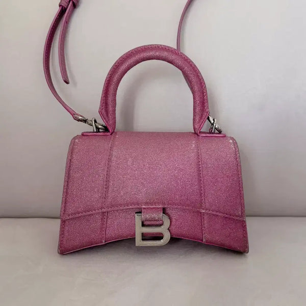 [BUNJANG] Balenciaga Hourglass Bag Glitter Pink / 발렌시아가 아워글래스백 글리터 핑크