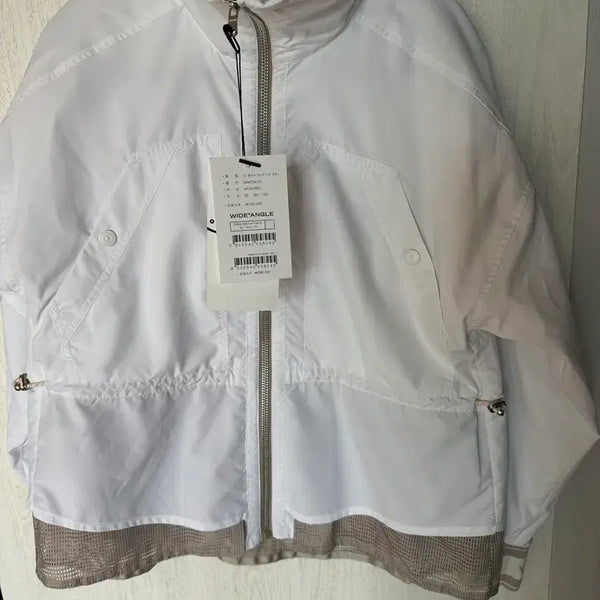 [BUNJANG] W.Angle White Zip-Up Jacket (Size 85) / 와이드앵글 화이트 집업 자켓 85
