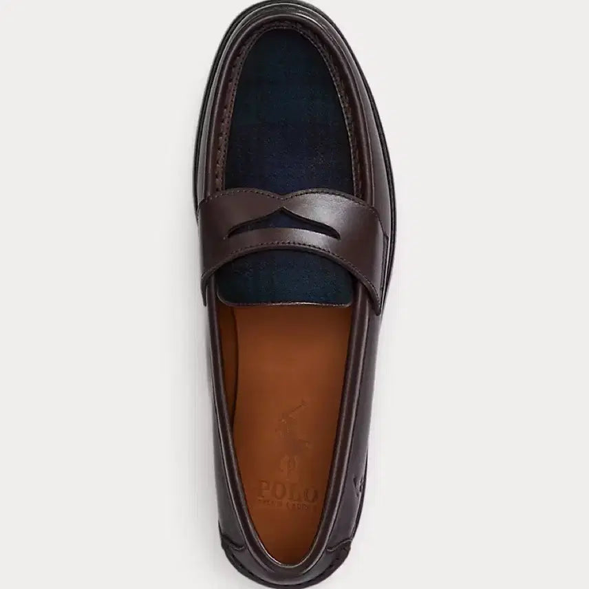 [BUNJANG] Polo Ralph Lauren Alston Leather & Plaid Wool Penny Loafers / 폴로 랄프로렌 앨스턴 레더 앤 플래드 울 페니 로퍼