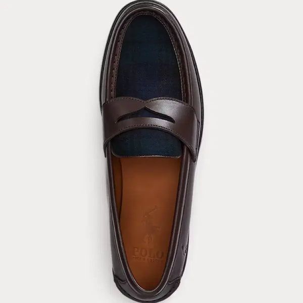 [BUNJANG] Polo Ralph Lauren Alston Leather & Plaid Wool Penny Loafers / 폴로 랄프로렌 앨스턴 레더 앤 플래드 울 페니 로퍼