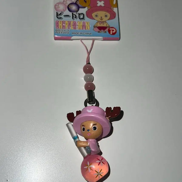 [BUNJANG] Vintage One Piece Chopper Bead Strap Keychain / 고전 원피스 쵸파 비즈 스트랩 키링