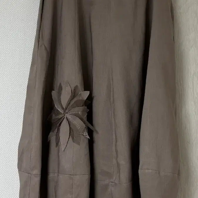 [BUNJANG] Linen Floral Print Midi Skirt / 린넨 스커트