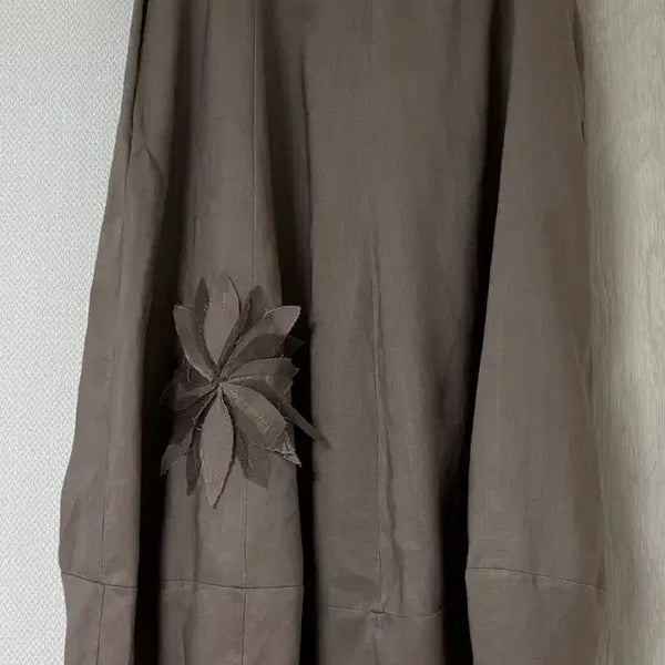 [BUNJANG] Linen Floral Print Midi Skirt / 린넨 스커트