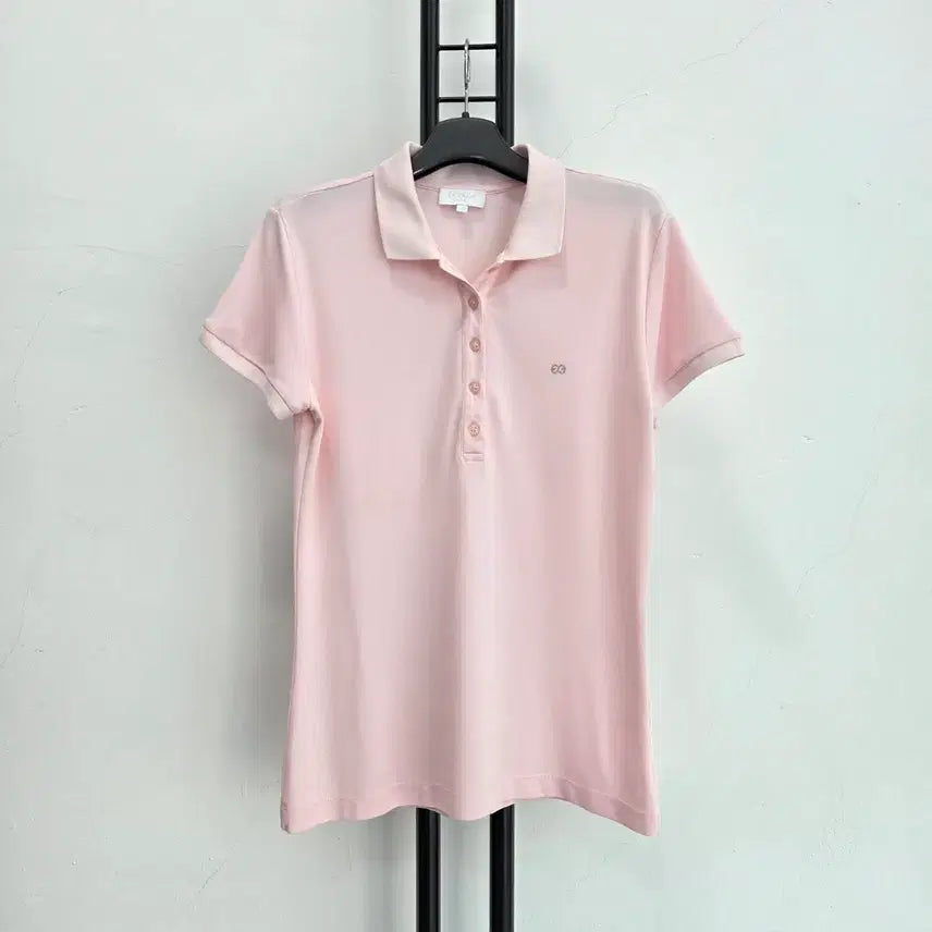 [BUNJANG] Escada Pink Short-Sleeve Polo T-Shirt / 정품 에스까다 ESCADA 핑크 반팔 카라티