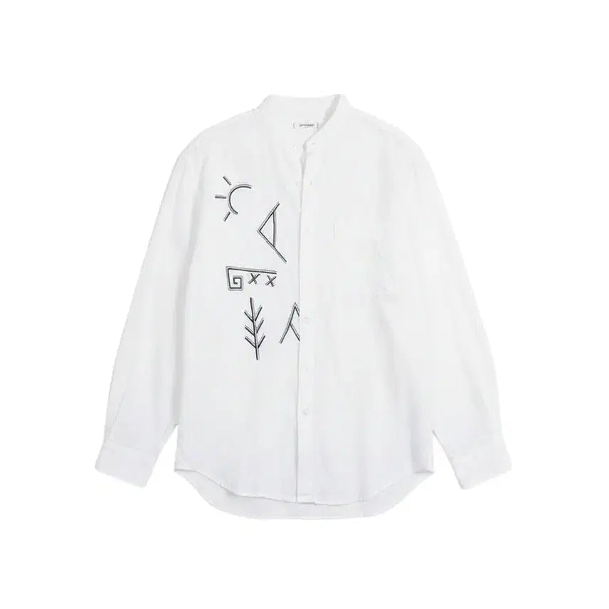 [BUNJANG] Richard China Collar Oversized Fit Shirt / 남성100 / 리차드 차이나카라 오버핏 셔츠WT 31-31