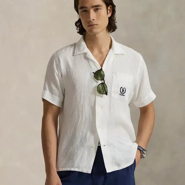[BUNJANG] Polo Ralph Lauren US Open Linen Camp Shirt L / 폴로 US OPEN 반팔 린넨 캠프셔츠