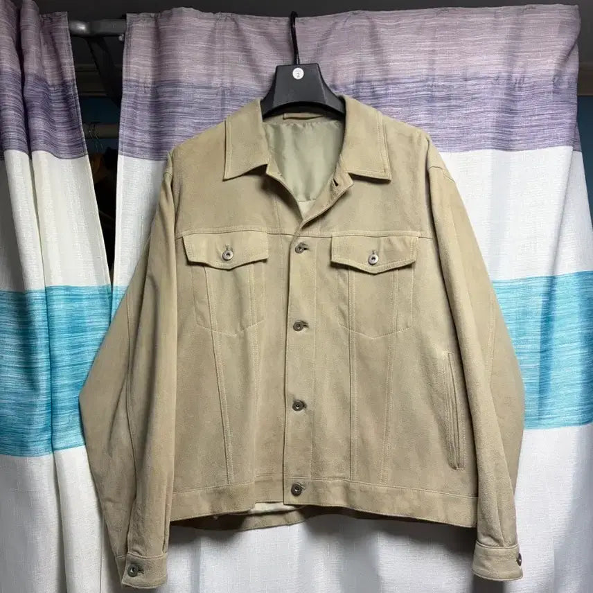 [BUNJANG] Brown Yard Suede Trucker Jacket / 브라운 야드 스웨이드 트러커 자켓