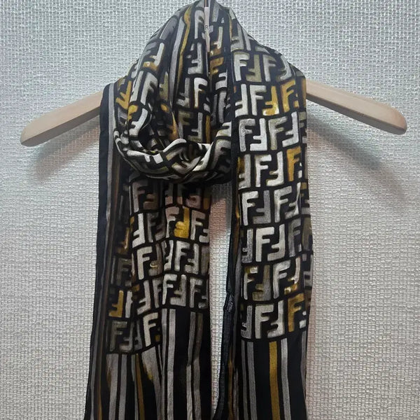 [BUNJANG] Fendi Logo Silk Scarf / 펜디 로고실크스카프