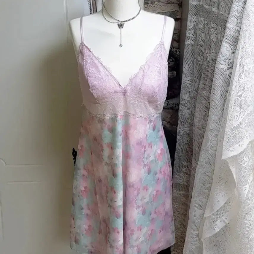 [BUNJANG] Eblin Lilac Blossom Slip Dress / 에블린 라일락 블라썸 슬립 원피스 모리걸