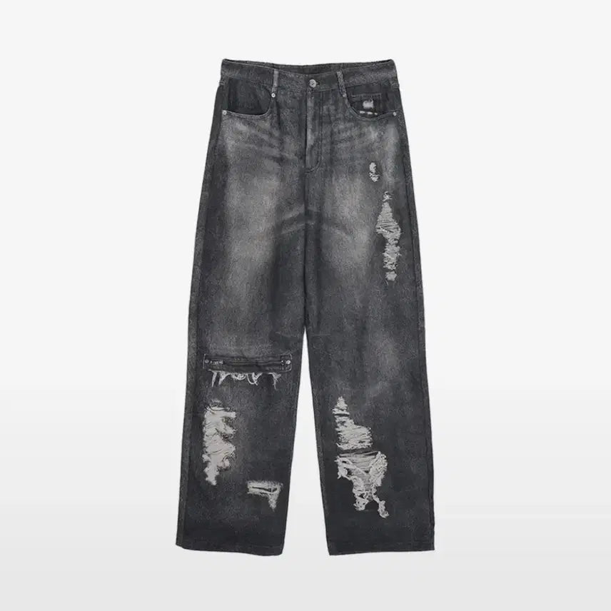 [BUNJANG] Matinkim Vintage Graphic Printed Denim Pants / 마뗑킴 VINTAGE GRAPHIC PRINTED DENIM PANTS