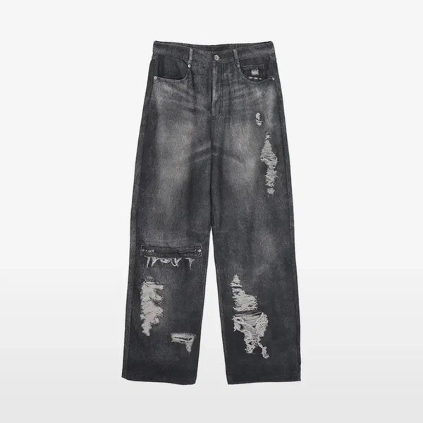 [BUNJANG] Matinkim Vintage Graphic Printed Denim Pants / 마뗑킴 VINTAGE GRAPHIC PRINTED DENIM PANTS