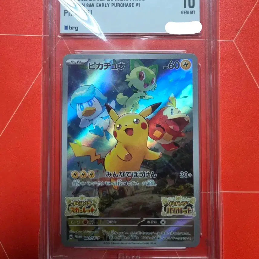 [BUNJANG] Pikachu S&V Japanese Promo Card GEM MT 10 / 피카츄 S&V 일본 프로모 카드 brg 10
