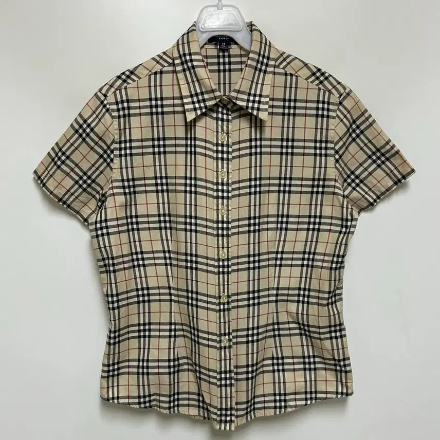 [BUNJANG] Burberry Nova Check Short Sleeve Shirt - Women's M / [여자-85 (M)]버버리 노바체크 반팔 셔츠
