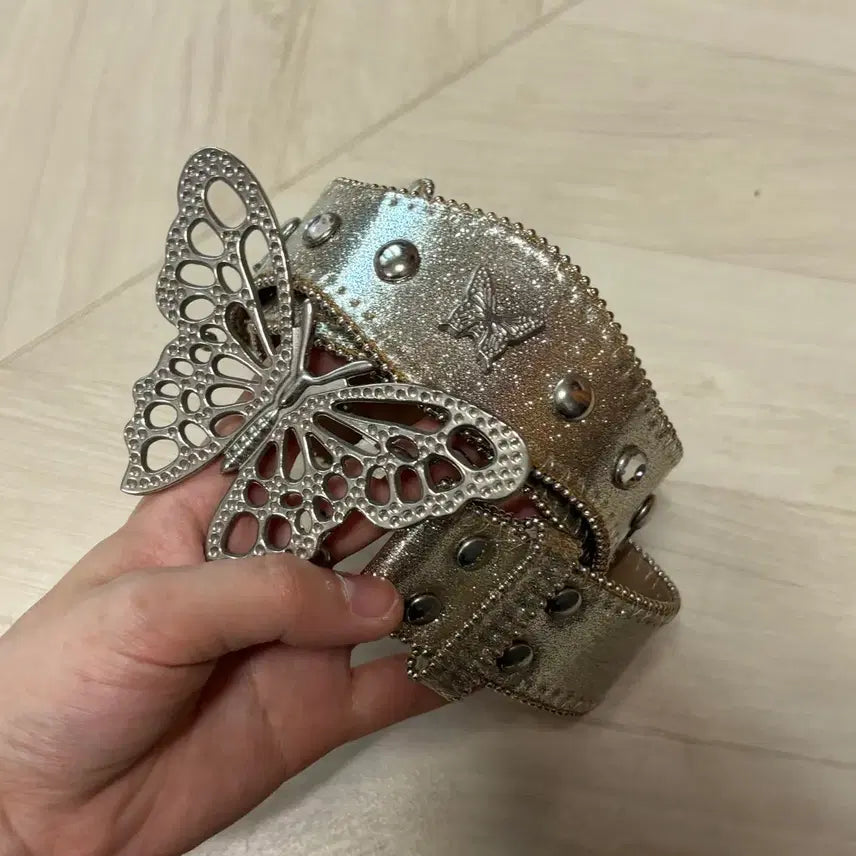 [BUNJANG] Vintage Fairy Silver Butterfly Belt / 빈티지 페어리 나비 벨트