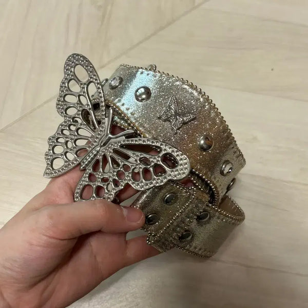 [BUNJANG] Vintage Fairy Silver Butterfly Belt / 빈티지 페어리 나비 벨트