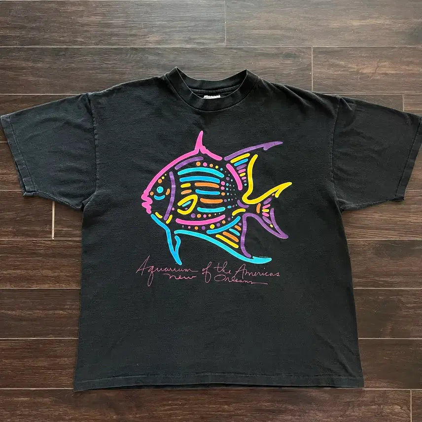 [BUNJANG] Vintage USA Aquarium Single Stitch T-Shirt XL / [XL] 미국 빈티지 싱글스티치 아쿠아리움 티셔츠
