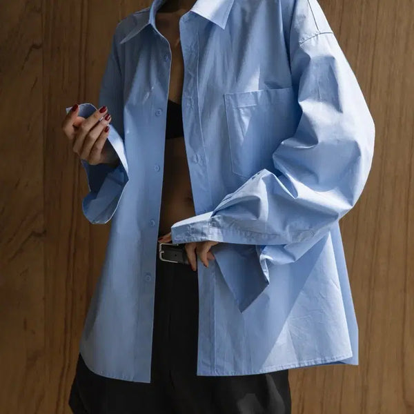 [BUNJANG] Paper Moon Oversized Shirt (Free Size) / 페이퍼문 셔츠 새옷 프리사이즈 77도가능