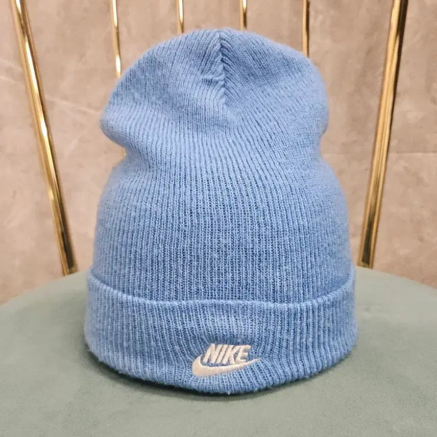 [BUNJANG] Nike Knit Beanie Sky Blue / 나이키 니트 비니 하늘색