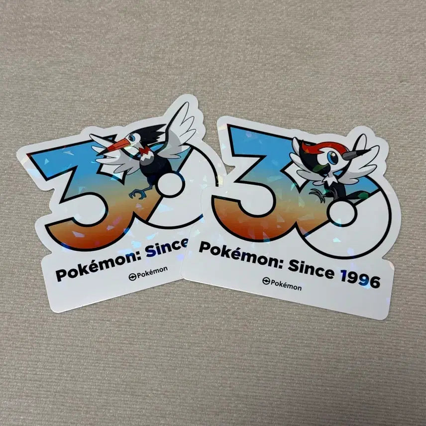 [BUNJANG] Pokemon 30th Anniversary Logo Sticker Pack (Cocogury/Krapra) / 포켓몬 30주년 기념 로고 스티커 콕코구리/크라파