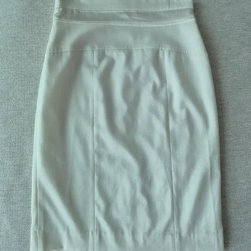 [BUNJANG] Women's H-Line Straight Skirt - Small, Ivory / 여성 H라인 정장 스커트 일자  스몰 아이보리