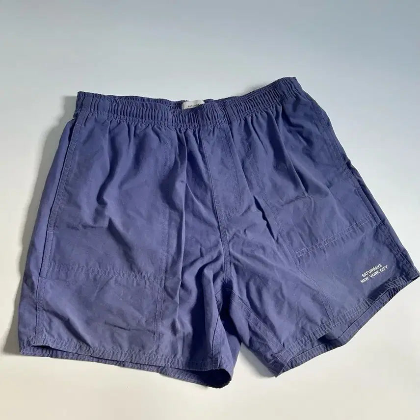 [BUNJANG] Saturday New York City Purple Blue Nylon Swim & Beach Pants / (S) 세러데이 뉴욕시티 퍼플 블루 나일론 스윔&비치 팬츠