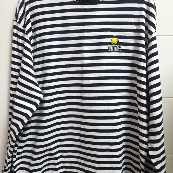 [BUNJANG] UNTITLES Stripe Long Sleeve T-Shirt / UNTITLES 스트라이프 긴팔 티셔츠 free