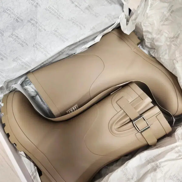 [BUNJANG] Rockfish Weatherwear Original Matte Rain Boots Short Cocoa / 락피쉬 웨더웨어  레인부츠 240mm (새제품)