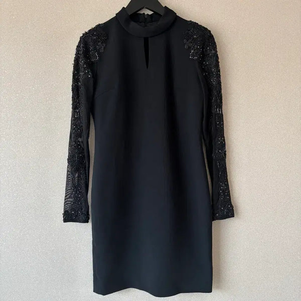 [BUNJANG] MOJO. S.PHINE Beaded Sheer Sleeve Dress / [정품] MOJO S.PHINE 모조에스핀 비즈 원피스