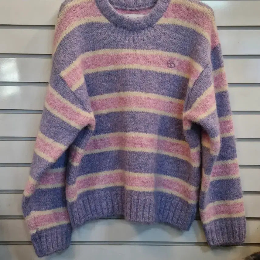 [BUNJANG] Benetton Colorful Stripe Knit Sweater / 베네통 컬러풀 스트라이프 니트 스웨터