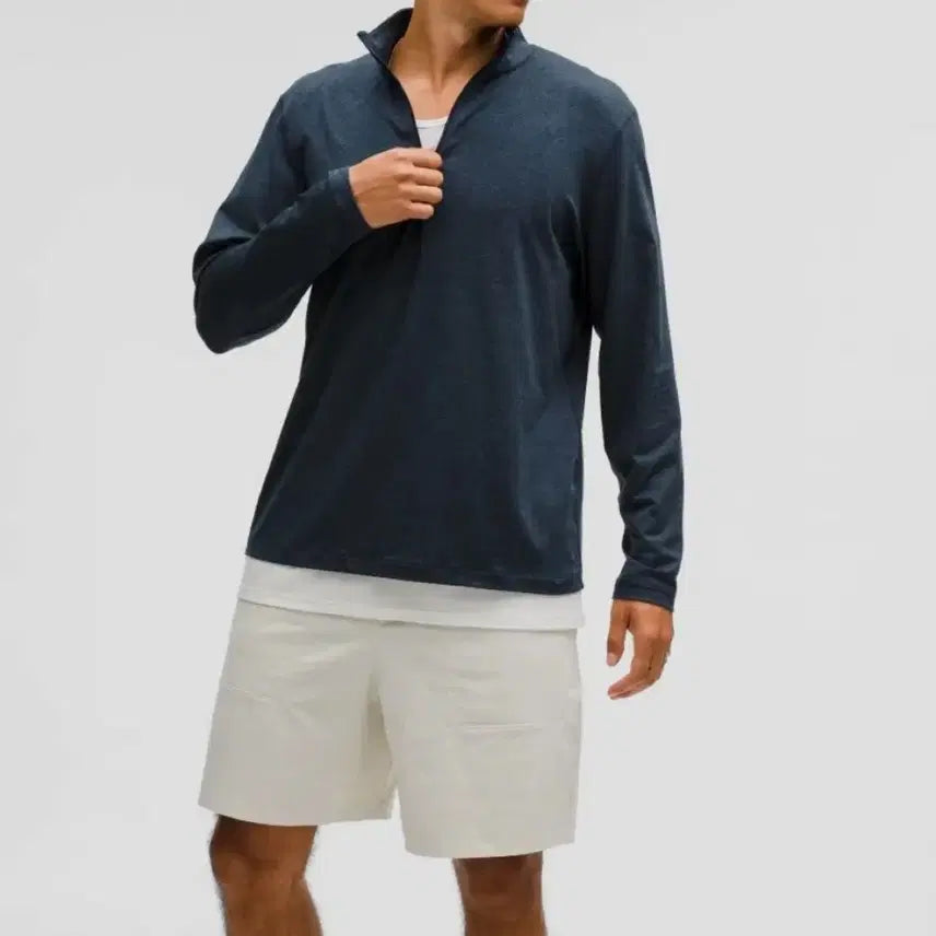 [BUNJANG] Lululemon Soft Jersey Half-Zip Navy M / 룰루레몬 소프트 저지 하프집 네이비 M