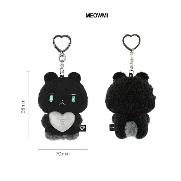 [BUNJANG] PLAVE Dust Mmemimu Keyring Yummi Kkammum Tannen Tannen Black Hamin Plush Doll / 플레이브 더스트 므메미무 키링 먀미 깜믐 탄믐 탄 까만 하민 인형