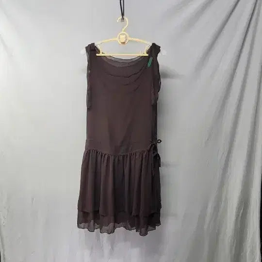 [BUNJANG] Brown Chiffon Mini Dress / 브라운 쉬폰 미니 원피스 여러개 7900