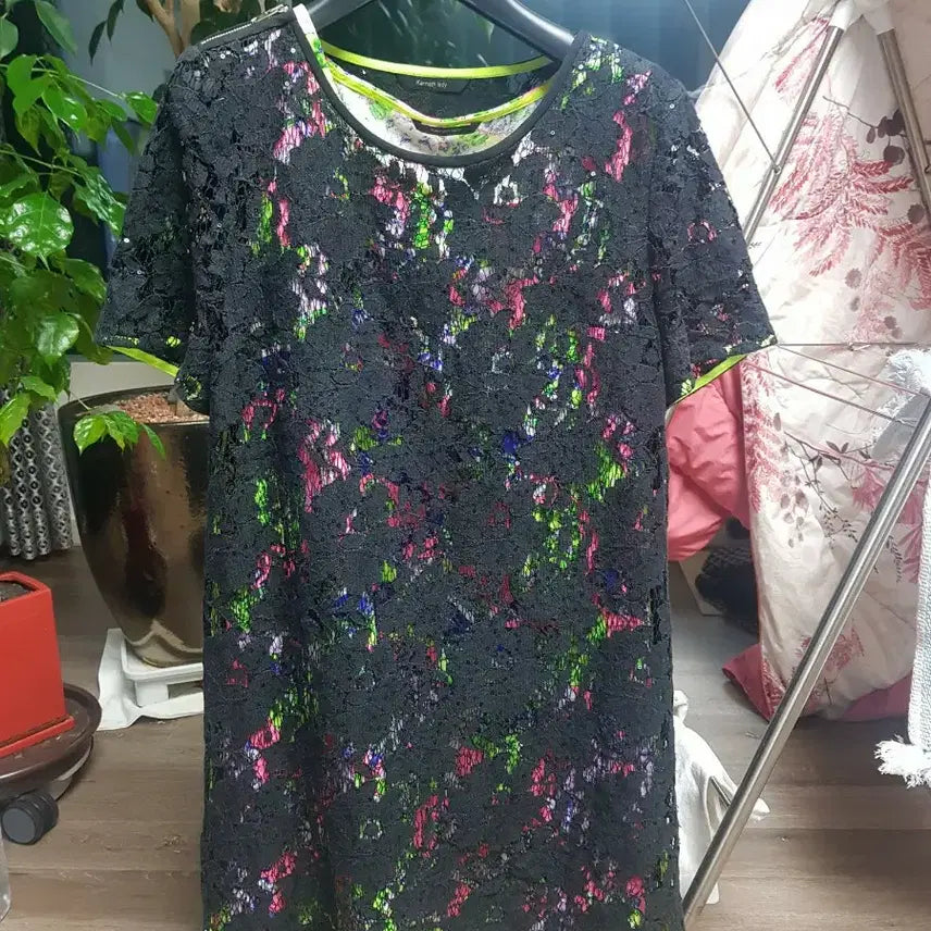 [BUNJANG] Kenneth Lady Lace Midi Dress Black / 케네스레이디 원피스 55