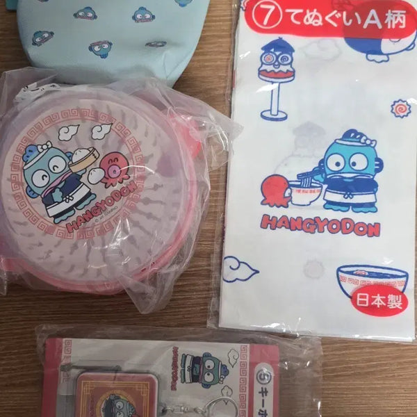 [BUNJANG] Sanrio Hangyodon Pouch, Handkerchief, and Keyring Set / 산리오 한교동 상품 모음 (파우치/손수건/키링)