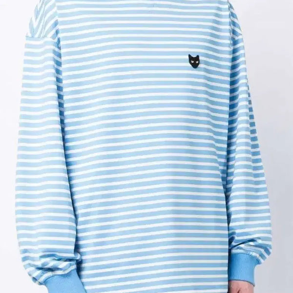 [BUNJANG] Songzio (Zezio) Slit Panther Long Sleeve T-Shirt Sky Blue / (L) 송지오 지제로 슬릿 팬서 롱 슬리브 스카이 블루 티셔츠