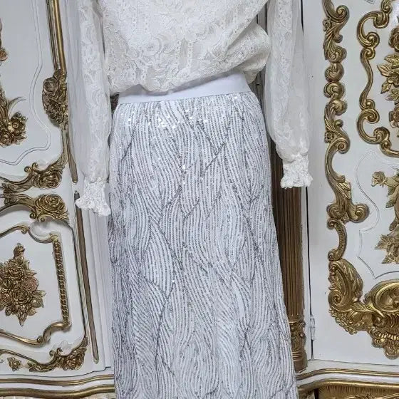 [BUNJANG] Sequin Long Skirt / 스팽글 롱 스커트