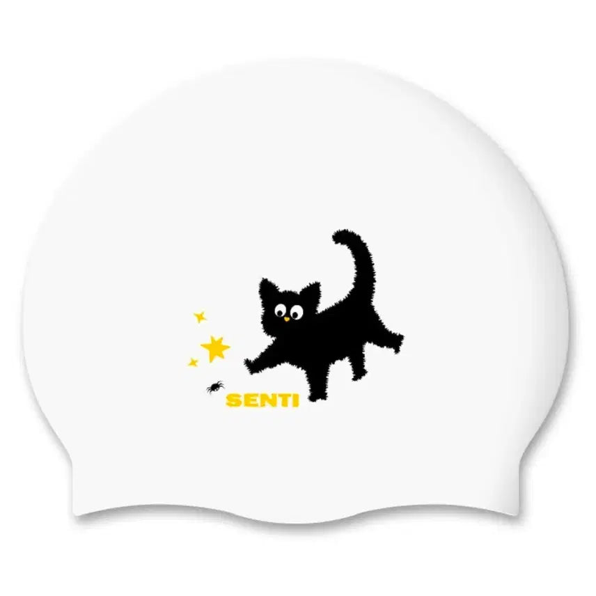 [BUNJANG] Senti Cat Silicone Swim Cap Sealed New / 센티 고양이 실리콘 수모 미개봉 새상품